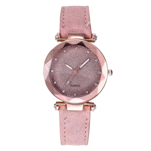 Ladies fashion Korean Rhinestone Rose Gold Quartz Watch Female Belt Watch