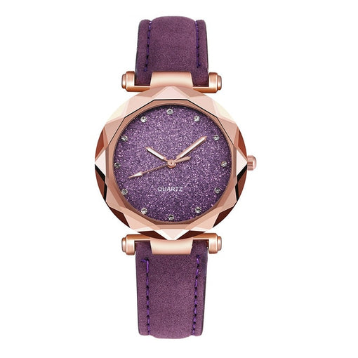 Ladies fashion Korean Rhinestone Rose Gold Quartz Watch Female Belt Watch