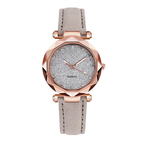 Ladies fashion Korean Rhinestone Rose Gold Quartz Watch Female Belt Watch